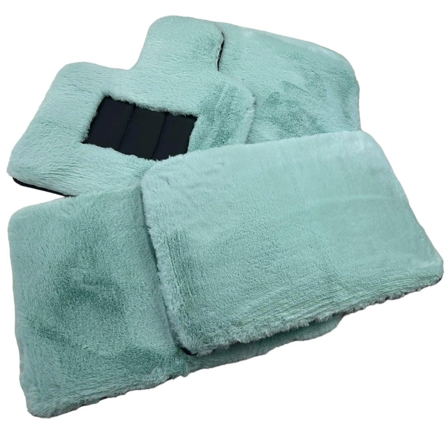 Tiffany Blue Sheepskin Floor Mats For Rolls Royce Phantom 2003–2016 Er56 Design Brand - AutoWin