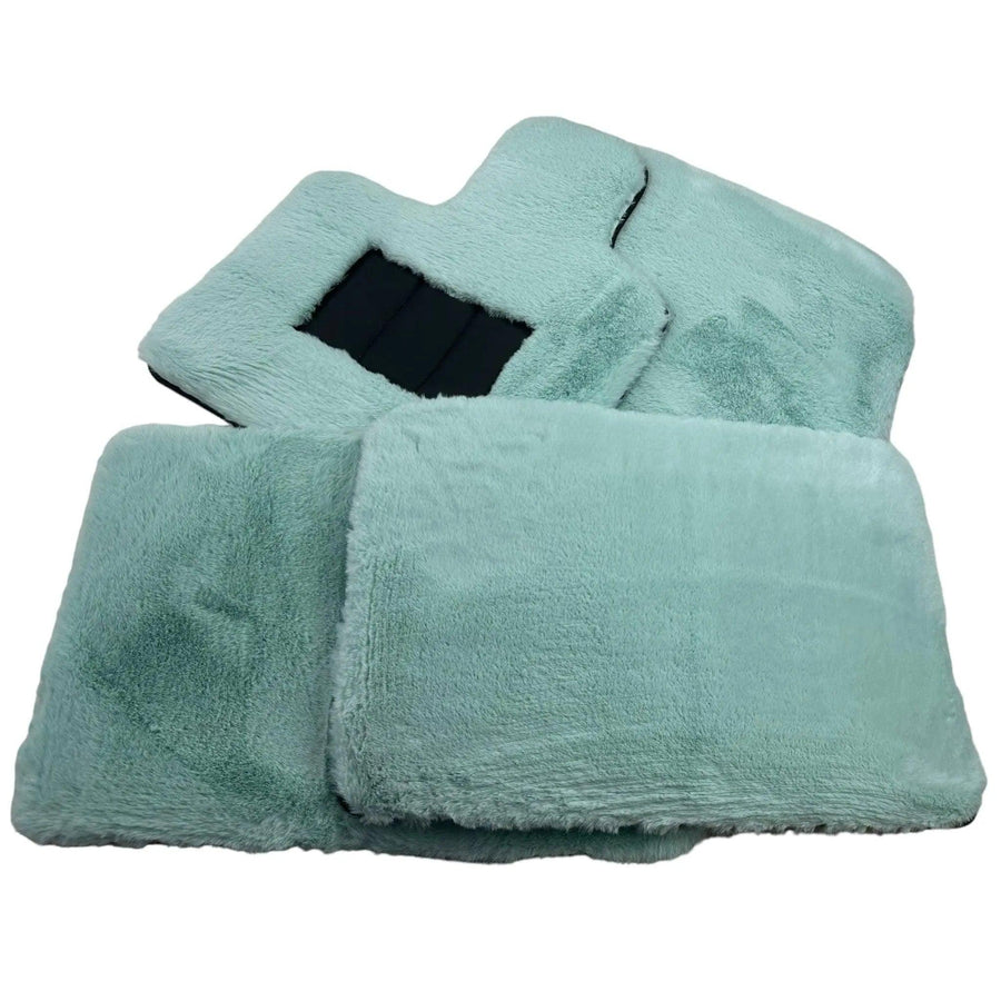 Tiffany Blue Sheepskin Floor Mats For Rolls Royce Phantom 2003–2016 Er56 Design Brand - AutoWin