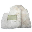 White Sheepskin Floor Mats for Bentley Continental GT (2011–2018) ER56 Design - AutoWin