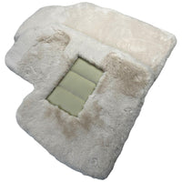 White Sheepskin Floor Mats for Bentley Continental GT (2018-2023) ER56 Design - AutoWin