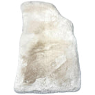 White Sheepskin Floor Mats for Bentley Continental GTC (2018-2023) ER56 Design - AutoWin