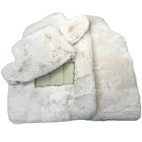 White Sheepskin Floor Mats for Bentley Continental GTC (2018-2023) ER56 Design - AutoWin