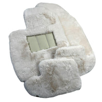 White Sheepskin Floor Mats for Bentley Continental GTC (2018-2023) ER56 Design - AutoWin
