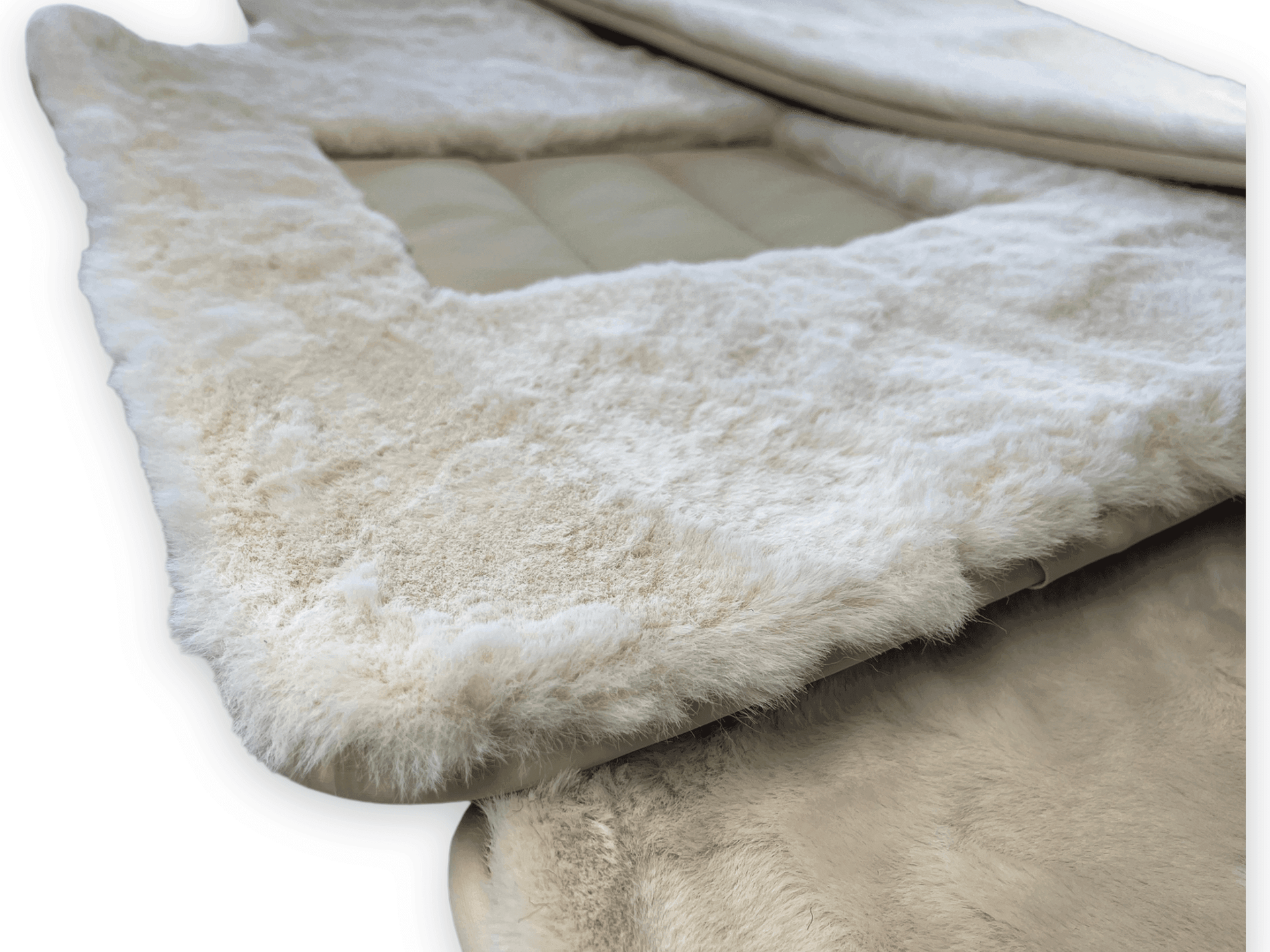 White Sheepskin Mats for Rolls Royce Spectre (2023-2024)
