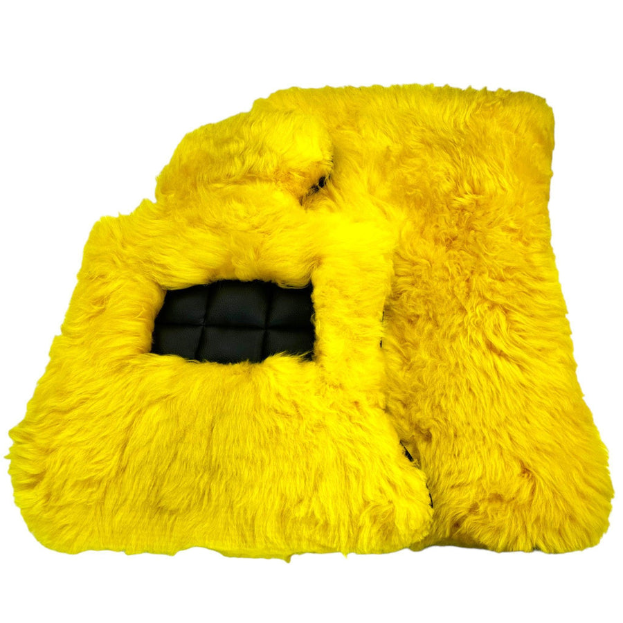 Yellow Sheepskin Floor Mats for Rolls-Royce Spectre (2023-2024) ER56 Design Brand - AutoWin