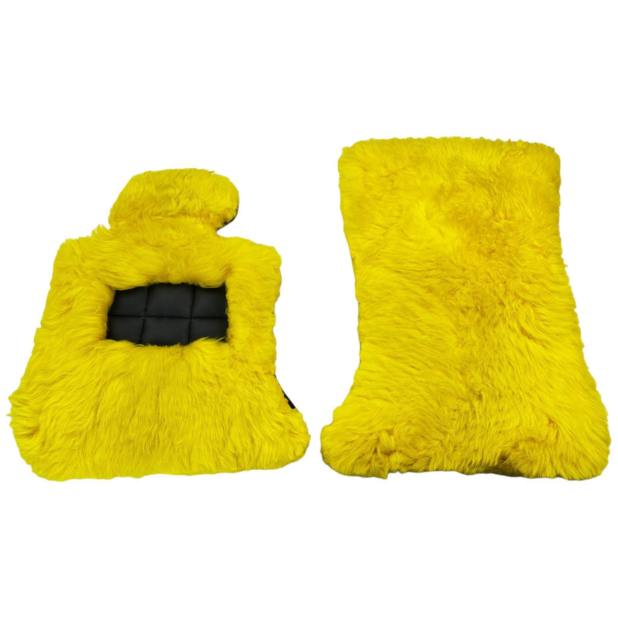 Yellow Sheepskin Floor Mats for Rolls-Royce Spectre (2023-2024) ER56 Design Brand - AutoWin