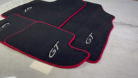 Tapis de voiture noirs pour Bentley Continental GT 2003–2011 avec bord rouge