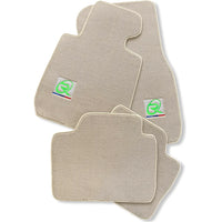 Beige Floor Mats For BMW 7 Series E65 Tailored Set Perfect Fit Green Collection - AutoWin