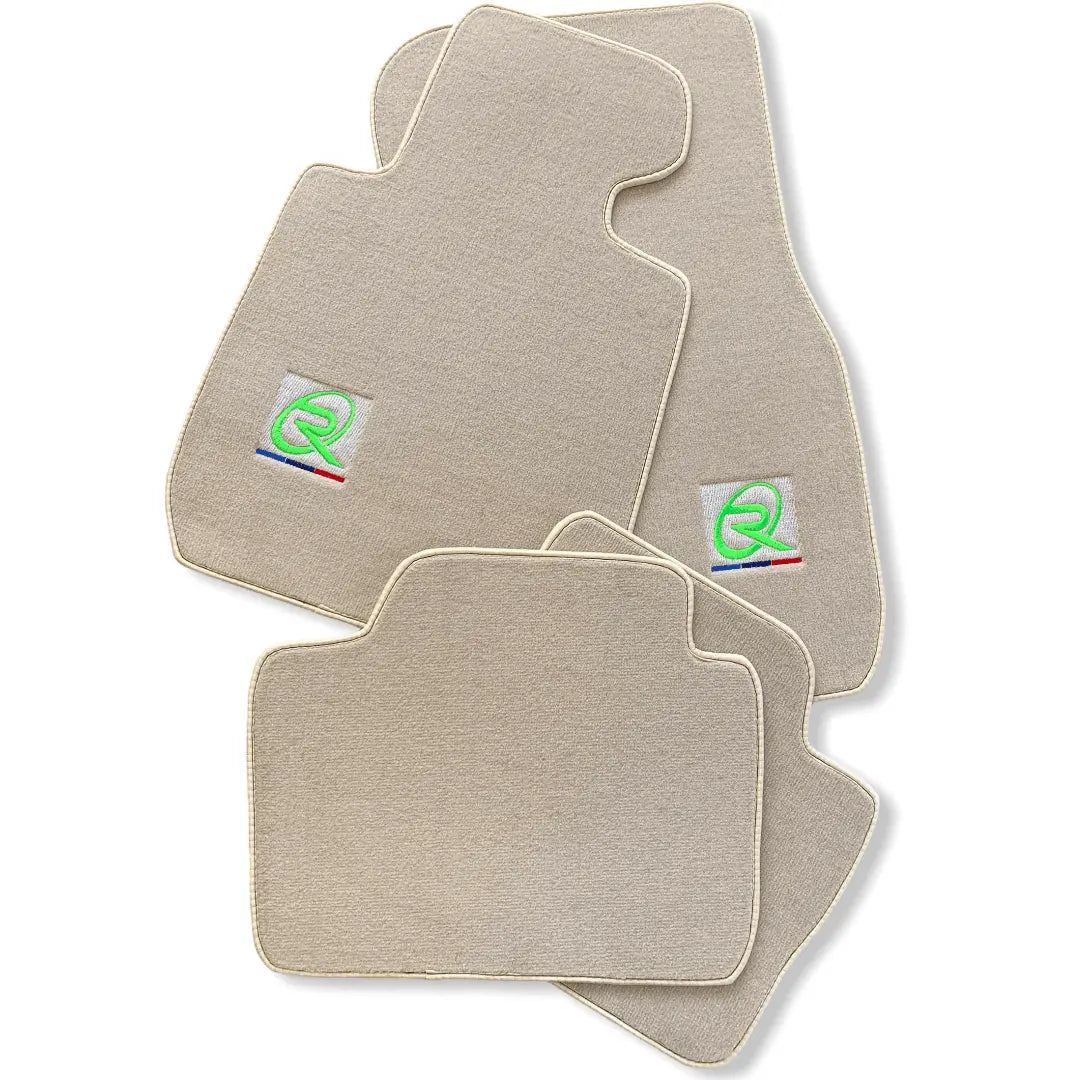 Beige Floor Mats For BMW 8 Series Gran Coupe G16 ROVBUT Brand Tailored Set Perfect Fit Green SNIP Collection - AutoWin
