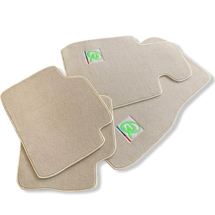 Beige Floor Mats For BMW X3 Series G01 Tailored Set Perfect Fit Green - AutoWin