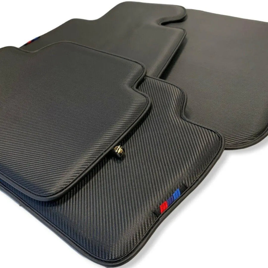 Floor Mats For BMW 3 Series F30 Autowin Brand Carbon Fiber Leather - AutoWin