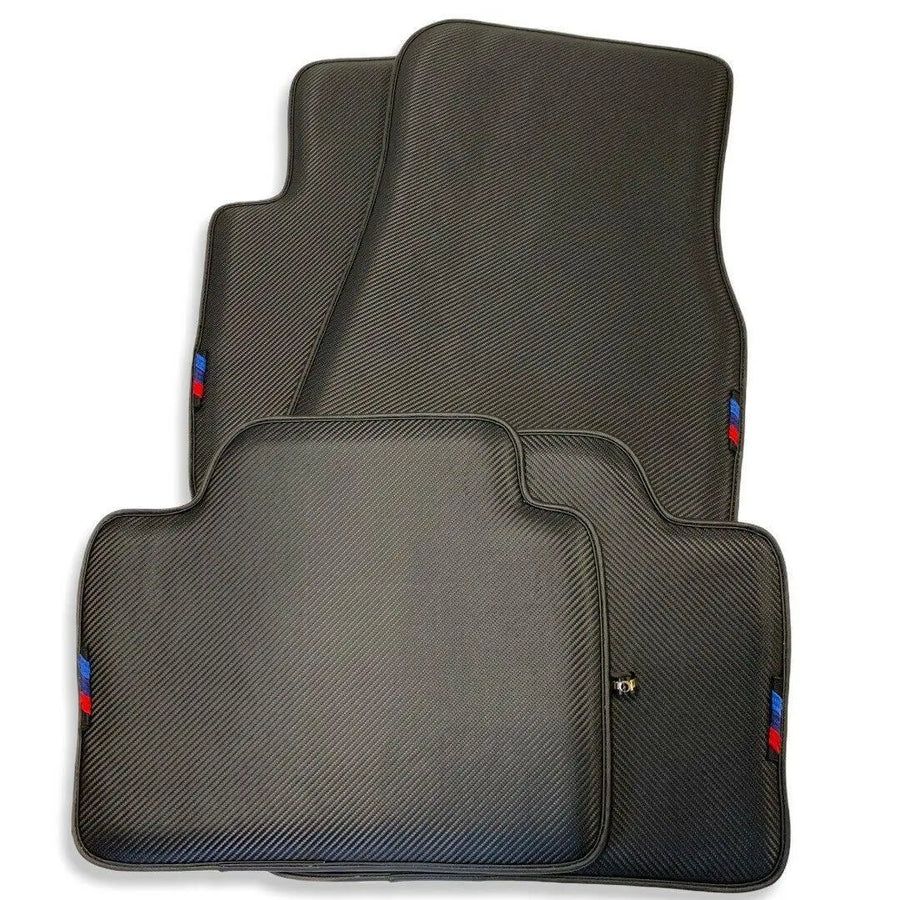 Floor Mats For BMW 8 Series G14 Autowin Brand Carbon Fiber Leather - AutoWin