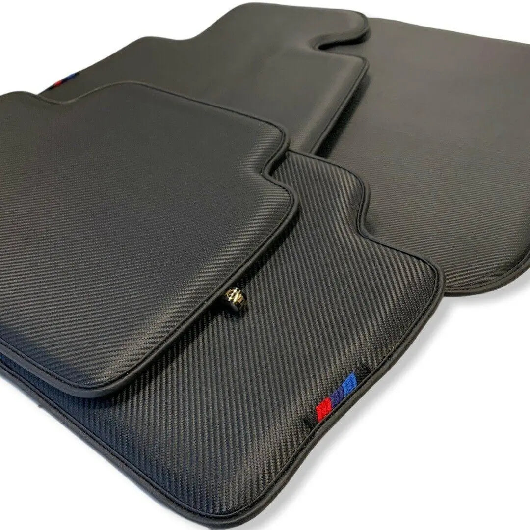 Floor Mats For BMW X1 Series E84 Autowin Brand Carbon Fiber Leather - AutoWin