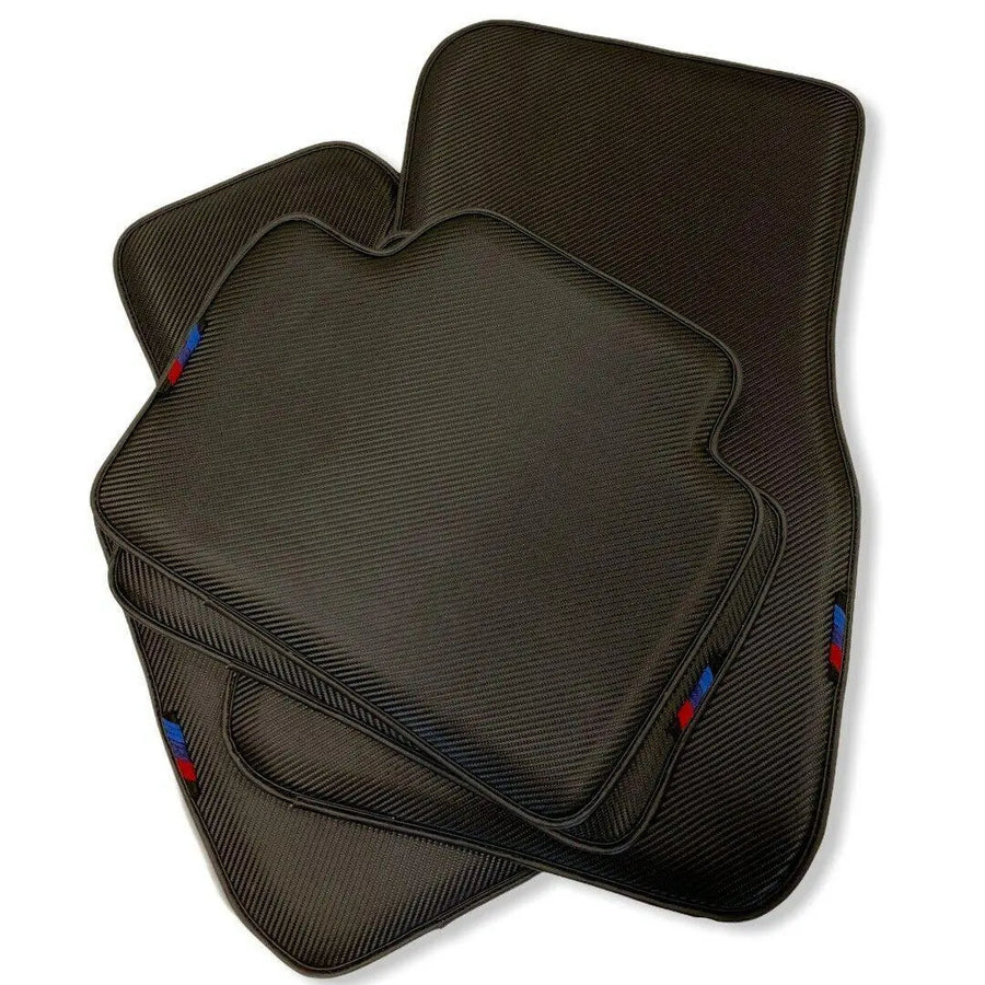Floor Mats For BMW X5 Series E70 Lci Autowin Brand Carbon Fiber Leather - AutoWin
