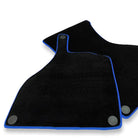 Floor Mats For Mercedes-Benz SLR Mclaren 2005-2009 Black Blue Trim - AutoWin