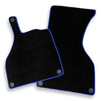 Floor Mats For Mercedes-Benz SLR Mclaren 2005-2009 Black Blue Trim - AutoWin