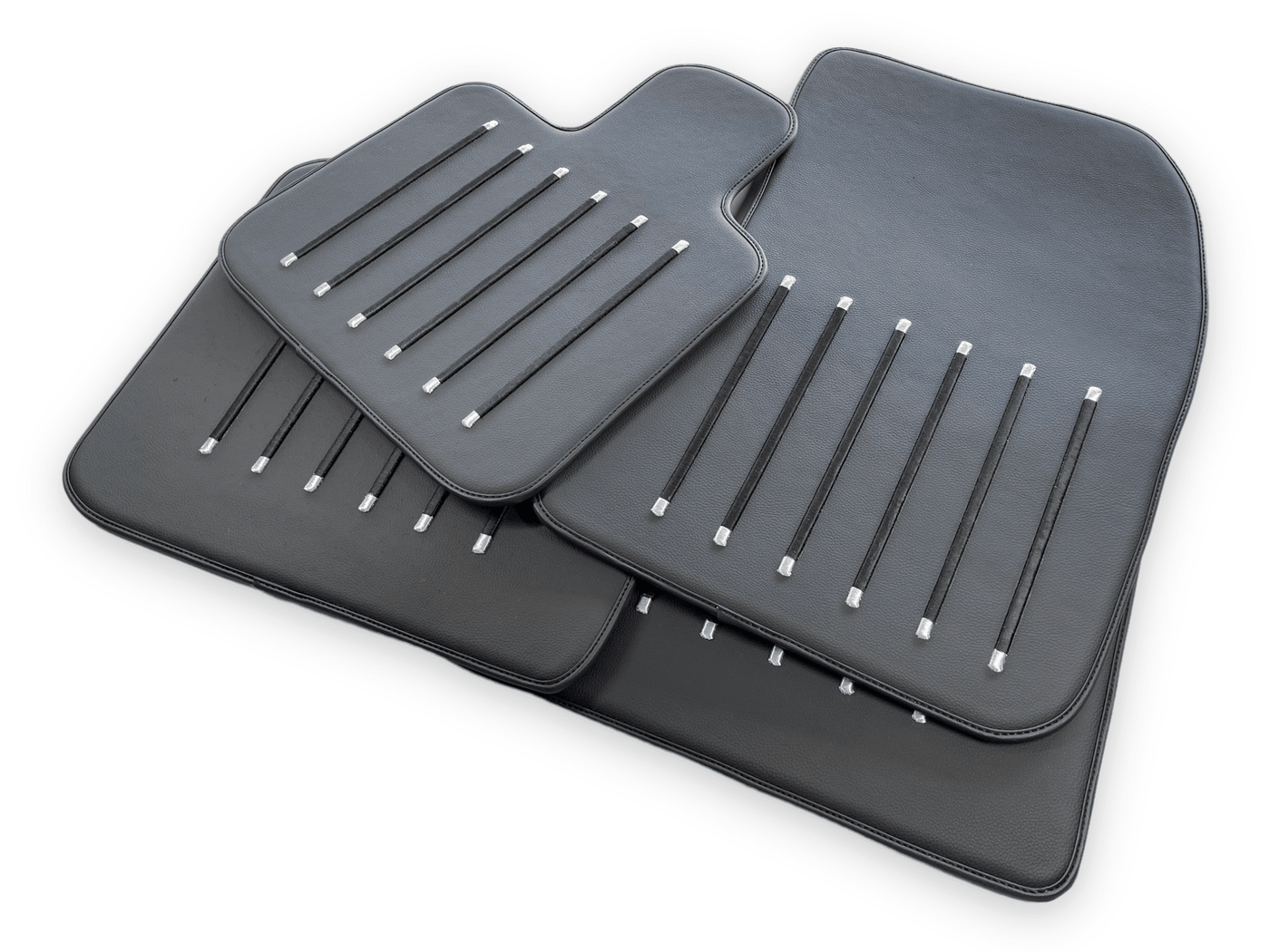 Leather Floor Mats For Rolls Royce Shadow 1965-1977 Black - AutoWin