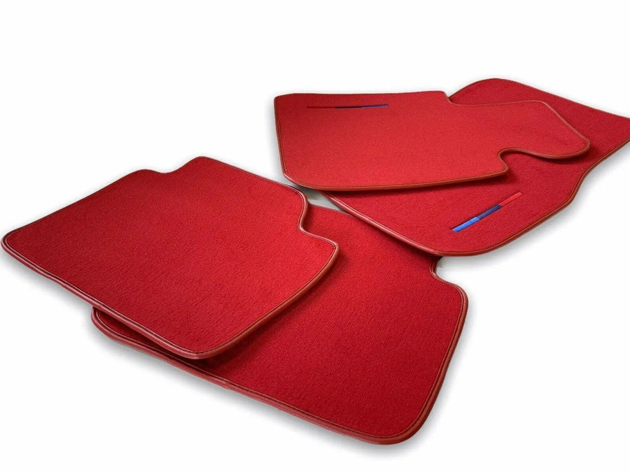 Red Floor Mats For BMW 1 Series E87 With M Package - AutoWin