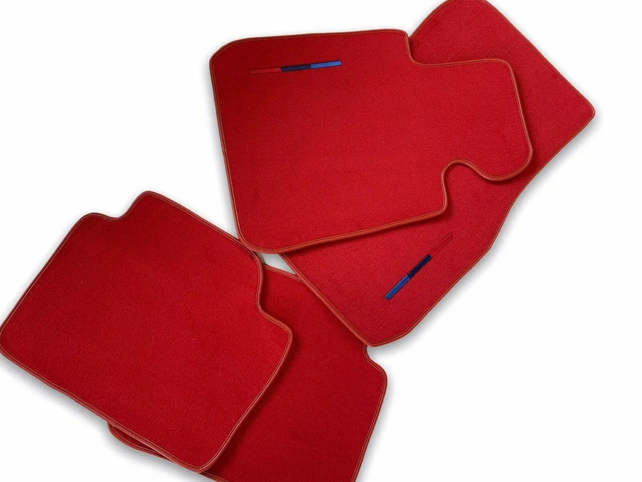 Red Floor Mats For BMW 7 Series E65 With M Package - AutoWin