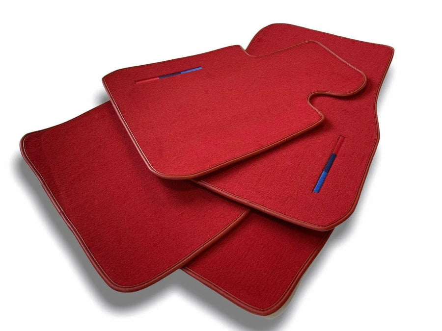 Red Floor Mats For BMW 7 Series E65 With M Package - AutoWin