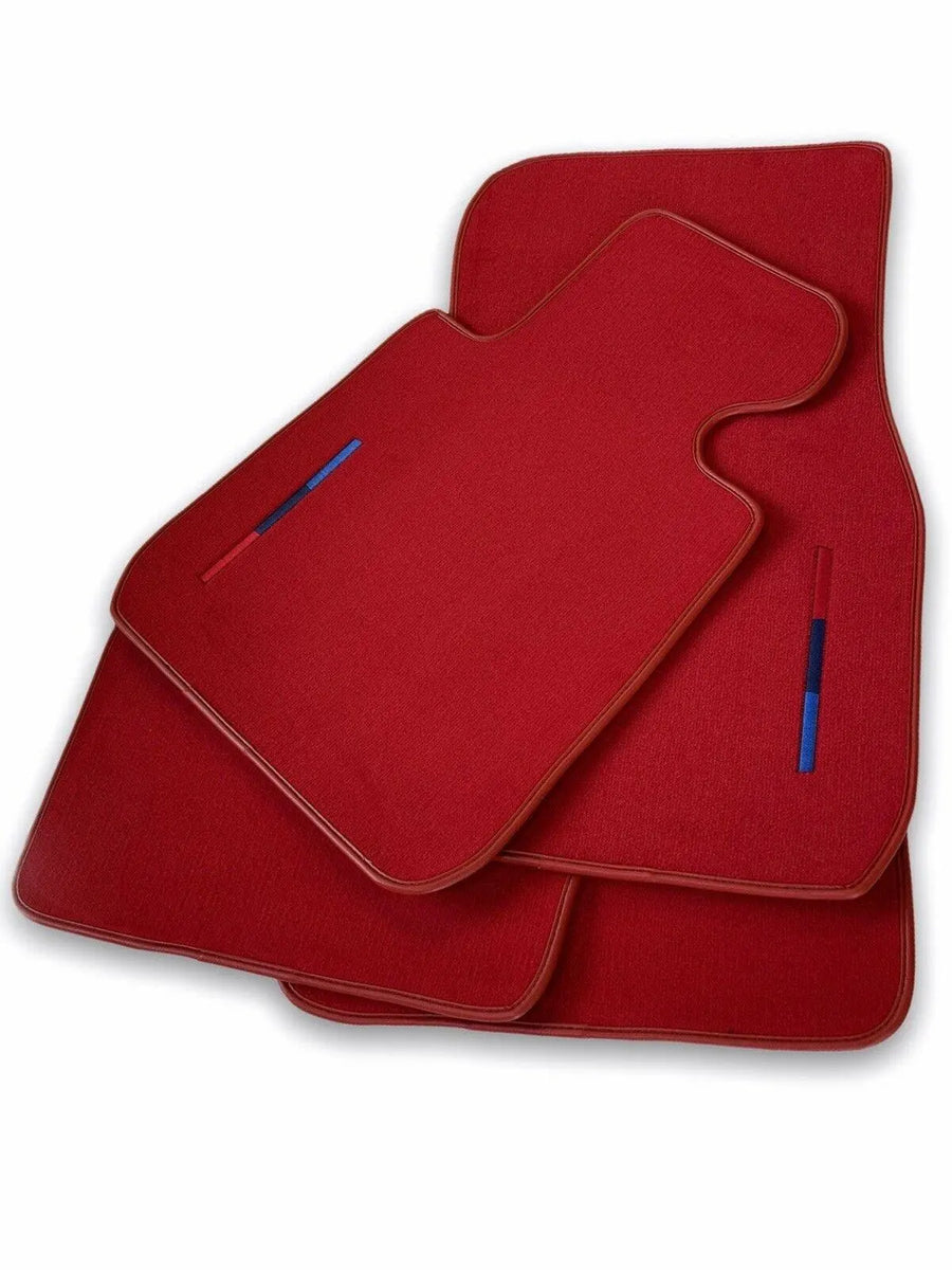 Red Floor Mats For BMW 7 Series E65 With M Package - AutoWin