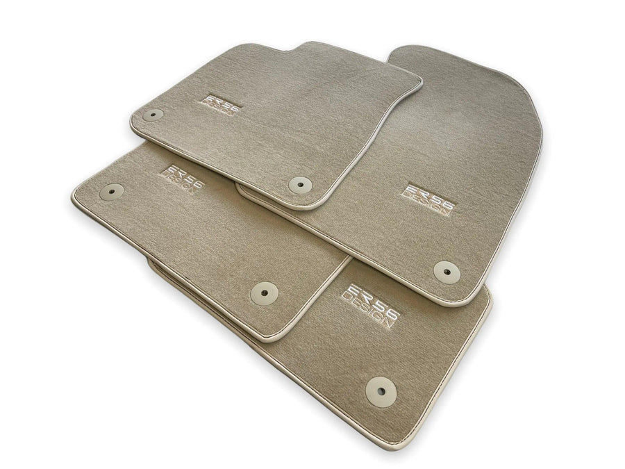 Beige Floor Mats for Audi A6 - C6 Allroad Quattro (2006-2008) | ER56 Design - AutoWin