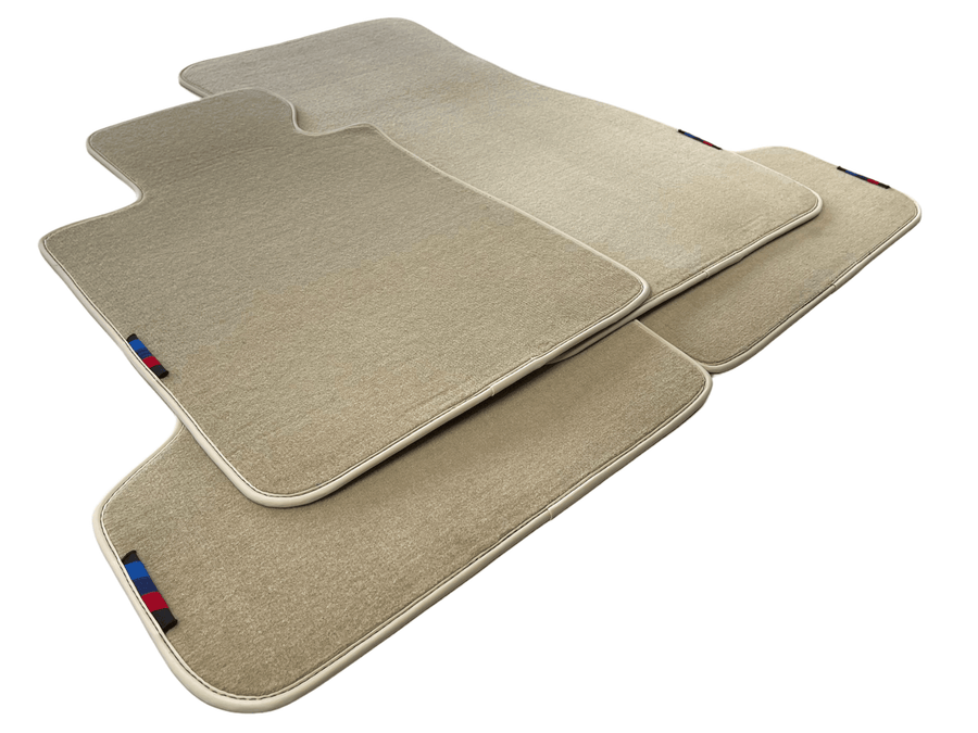 Beige Floor Mats For BMW M4 Series F82 With M Package AutoWin Brand - AutoWin
