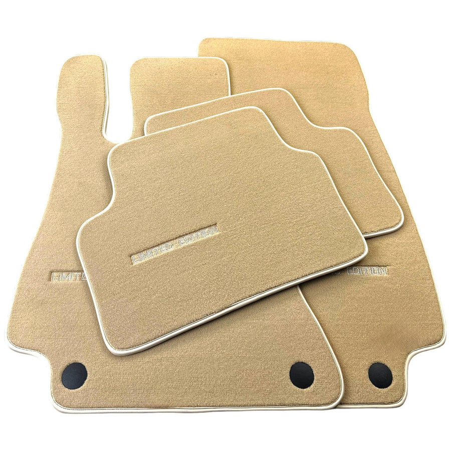 Beige Floor Mats For Mercedes Benz E-Class W214 Sedan (2023-2024) | Limited Edition - AutoWin