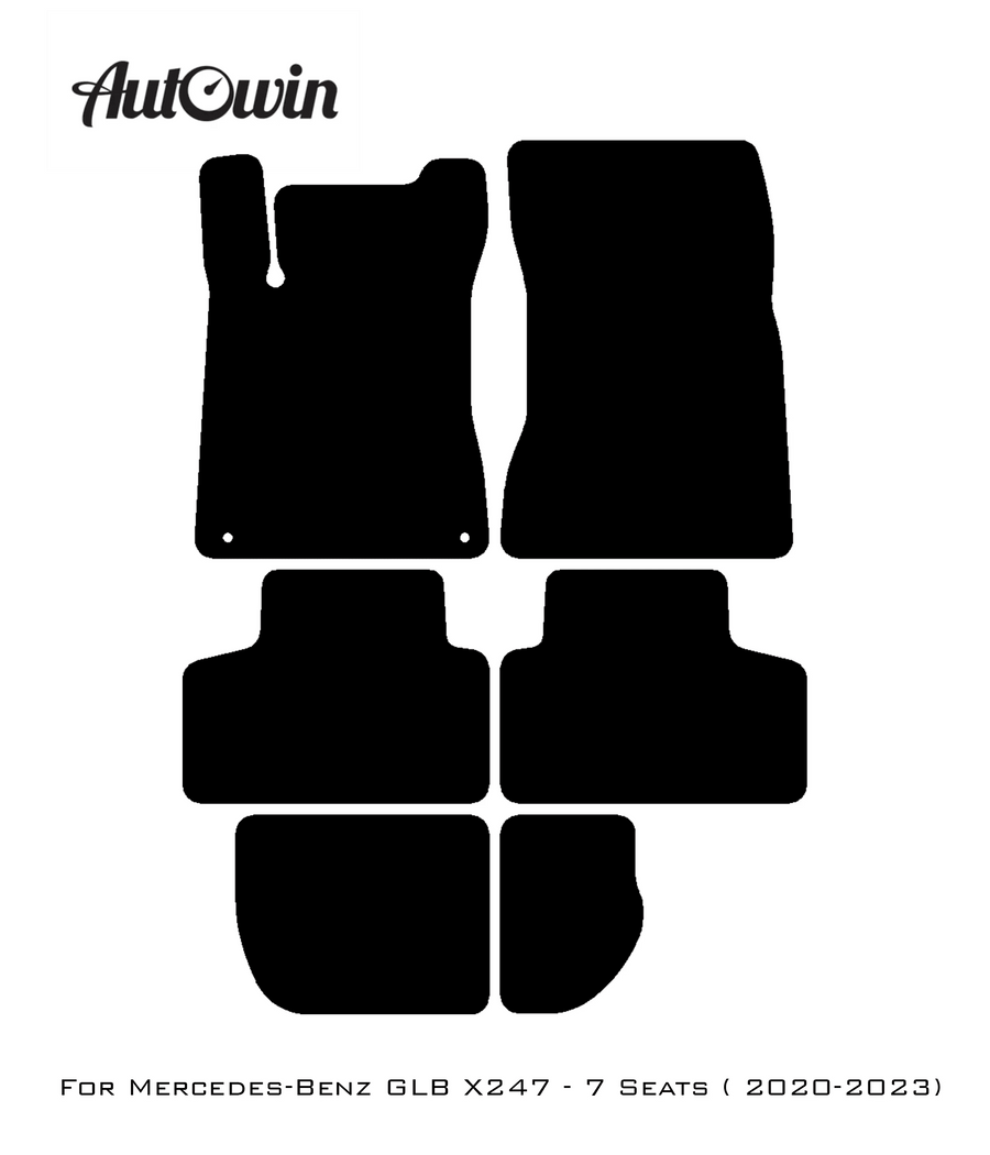 Beige Floor Mats For Mercedes Benz GLB-Class X247 (2020-2023) | Limited Edition - AutoWin