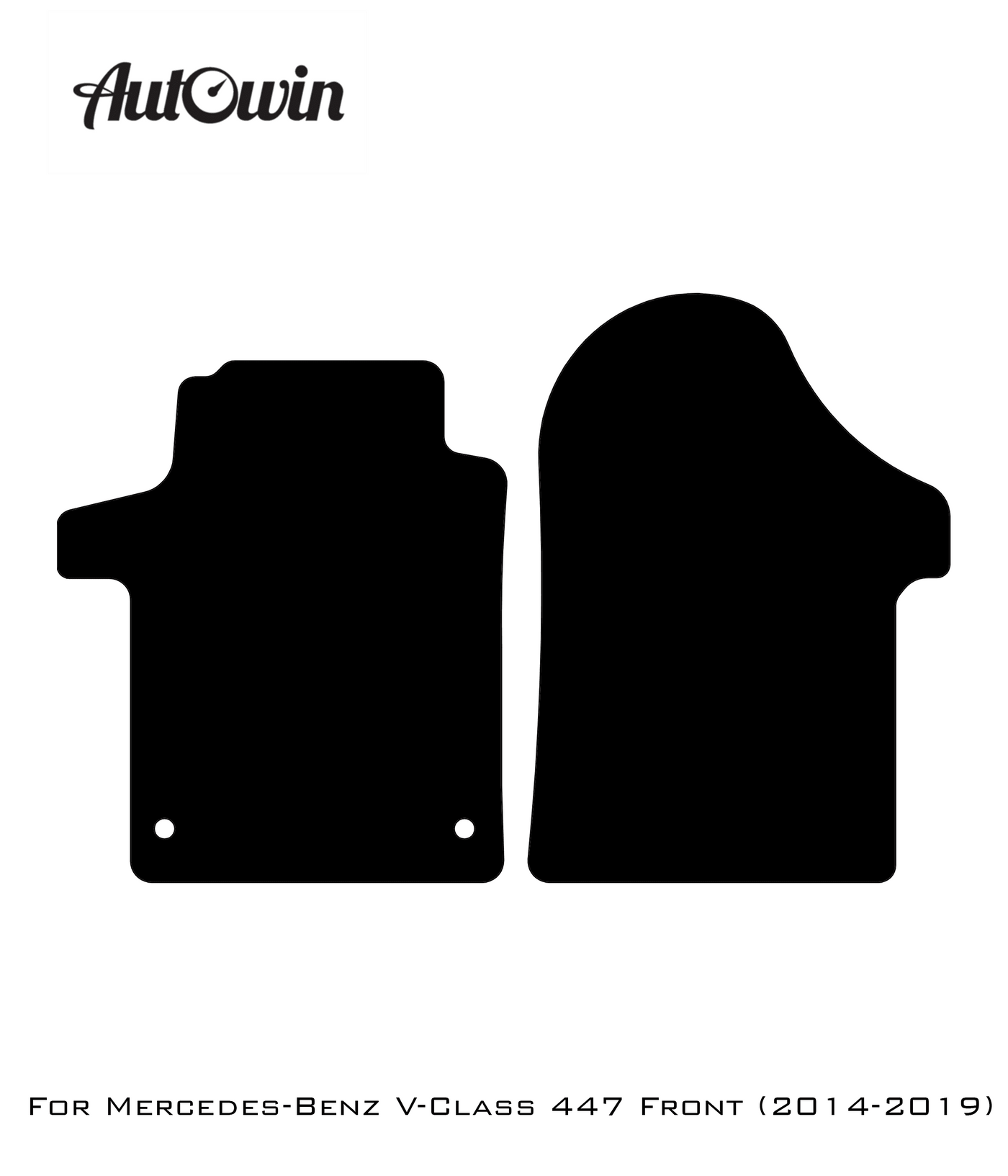 Beige Floor Mats For Mercedes Benz V-Class 447 Front (2014-2019) | Limited Edition - AutoWin