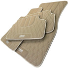 Beige Leather Floor Floor Mats For BMW 3 Series F30 - AutoWin