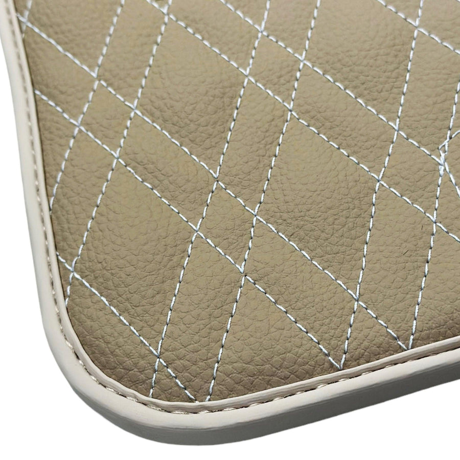 Beige Leather Floor Mats For BMW 2 Series F44 Gran Coupe - AutoWin