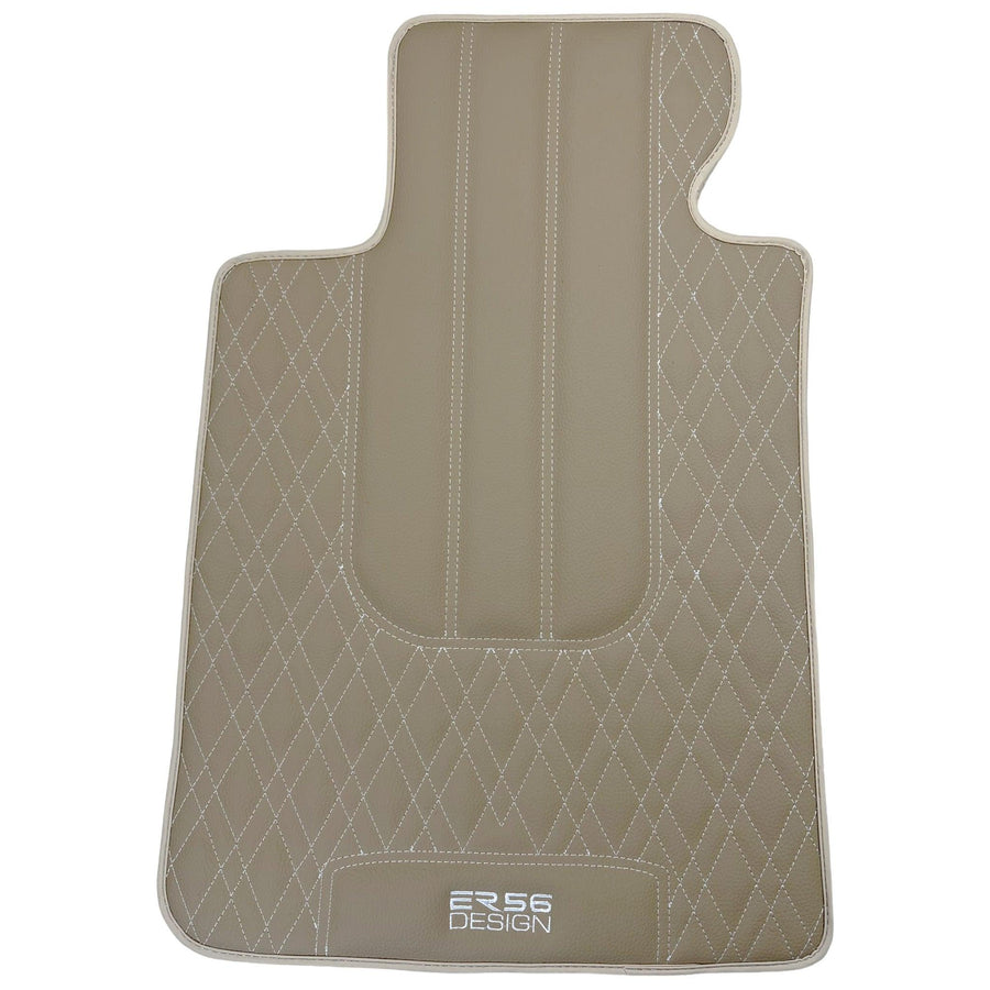 Beige Leather Floor Mats For BMW 2 Series F44 Gran Coupe - AutoWin