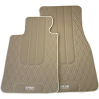 Beige Leather Floor Mats For BMW 3 Series E36 2-door Coupe - AutoWin