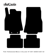 Beige Leather Floor Mats For Mercedes Benz A-Class W169 (2004-2012) | ER56 Design - AutoWin