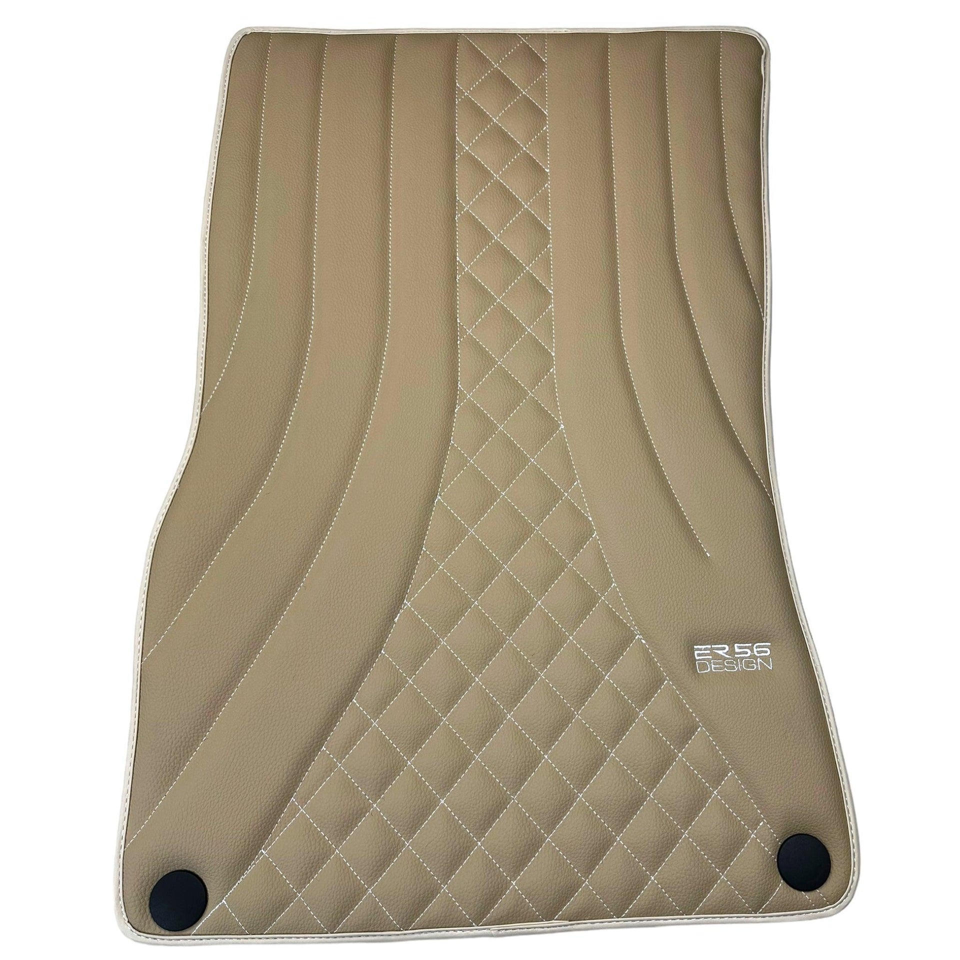 Beige Leather Floor Mats For Mercedes Benz E-Class S213 All Terrain (2017-2020) | ER56 Design - AutoWin