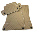 Beige Leather Floor Mats For Mercedes Benz E-Class S213 All Terrain (2020-2023) | ER56 Design - AutoWin