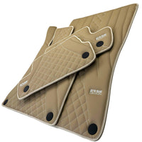 Beige Leather Floor Mats For Mercedes Benz E-Class W210 Sedan 4Matic (1995-2002) | ER56 Design - AutoWin