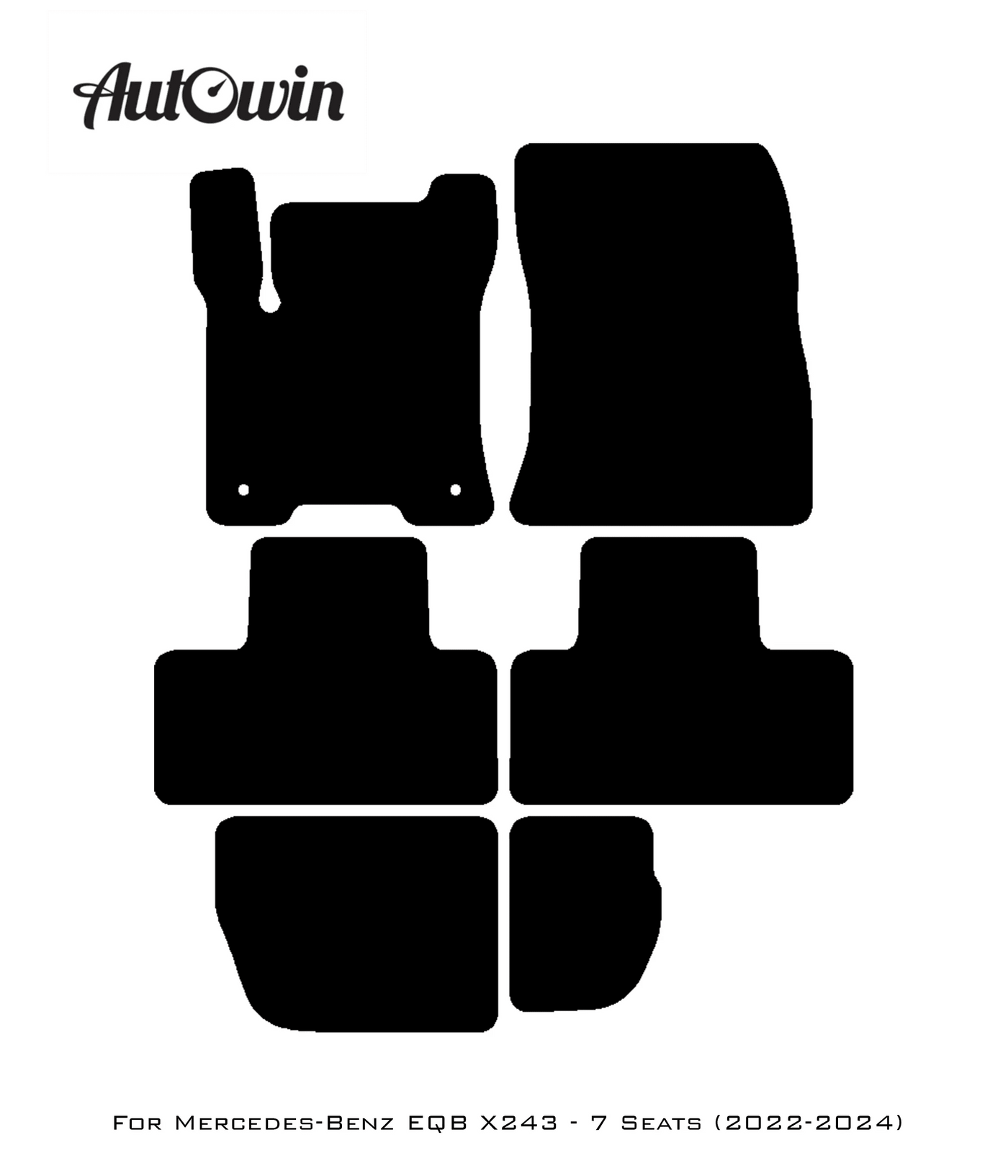 Beige Leather Floor Mats For Mercedes Benz EQB-Class X243 (2022-2024) | ER56 Design - AutoWin