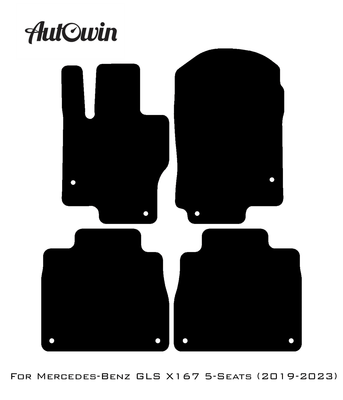 Beige Leather Floor Mats For Mercedes Benz GLS-Class X167 (2019-2023) | ER56 Design - AutoWin