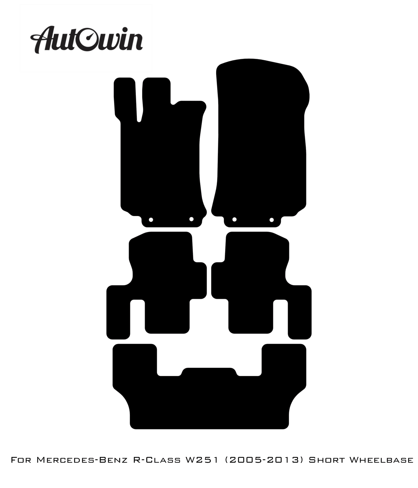 Beige Leather Floor Mats For Mercedes Benz R-Class W251 (2005-2013) Short Wheelbase | ER56 Design - AutoWin