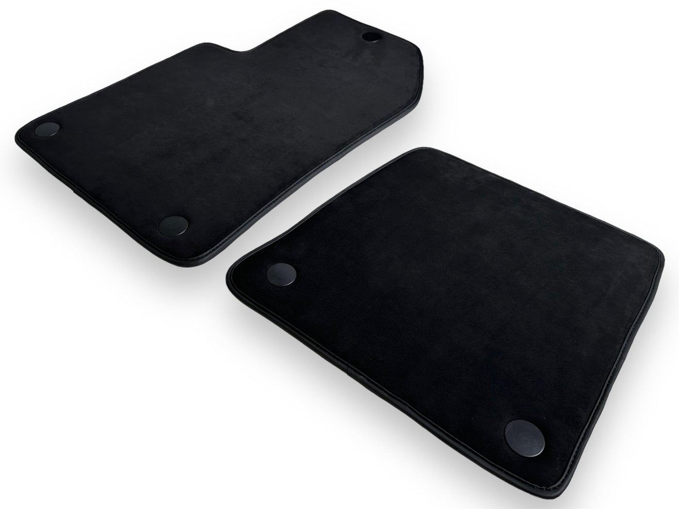 Black Alcantara Floor Mats For Ferrari 612 Scaglietti 2005-2011 ER56 Design - AutoWin
