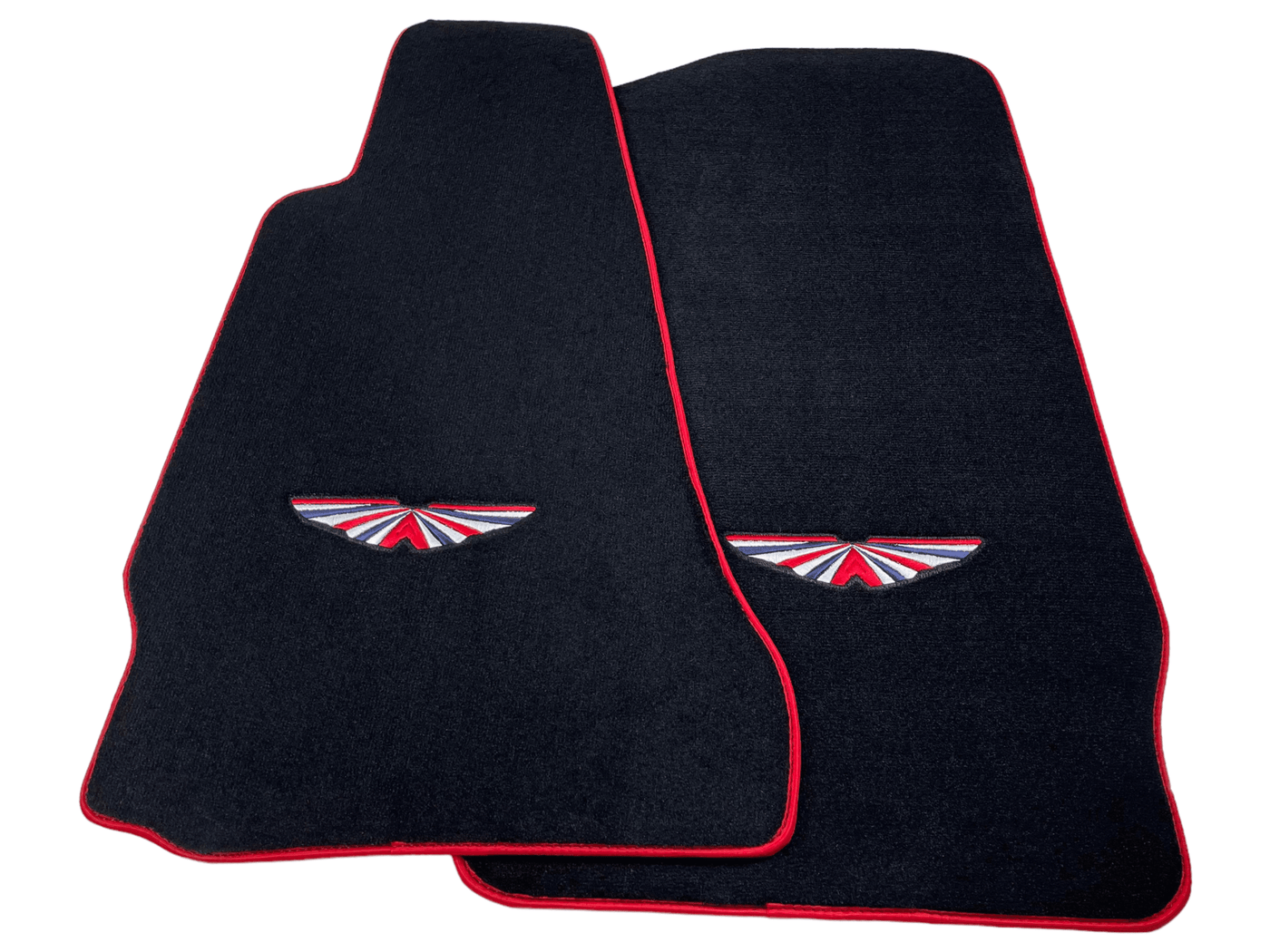 Black Floor Mats For Aston Martin V8 Vantage (2005–2023) Red Trim - AutoWin