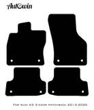 Black Floor Mats for Audi A3 - 3-door Hatchback (2013-2020) | No Steps - AutoWin