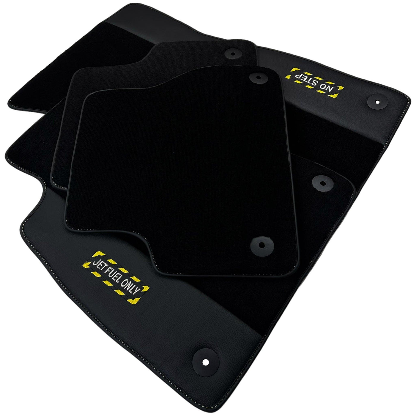 Black Floor Mats for Audi A3 - 5-door Sedan (2013-2020) | Fighter Jet Edition - AutoWin