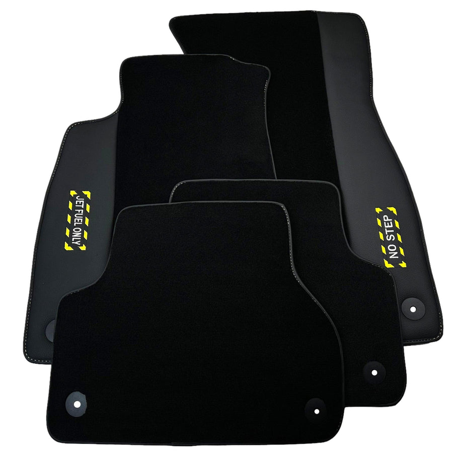 Black Floor Mats for Audi A3 - 5-door Sportback (2013-2020) | Fighter Jet Edition - AutoWin