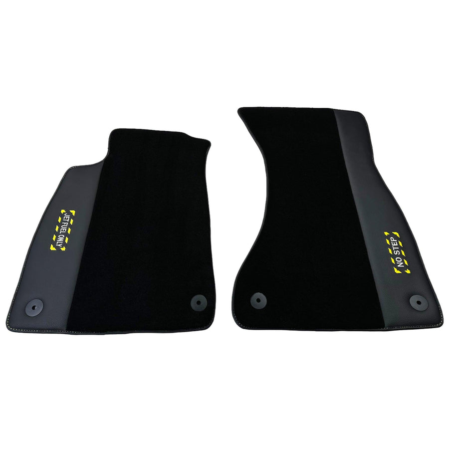 Black Floor Mats for Audi A4 - B5 Facelift Avant (1999-2001) | Fighter Jet Edition - AutoWin