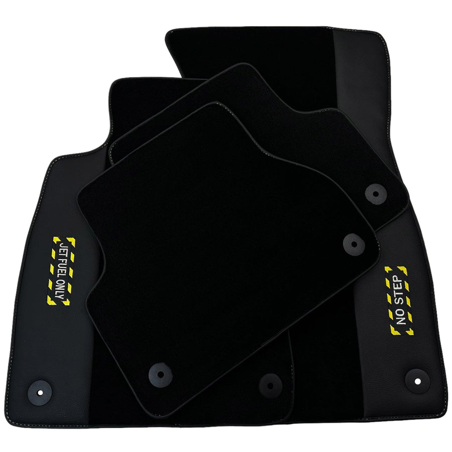 Black Floor Mats for Audi A4 - B5 Facelift Avant (1999-2001) | Fighter Jet Edition - AutoWin