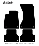 Black Floor Mats for Audi A4 - B9 Avant (2015-2018) | No Steps - AutoWin