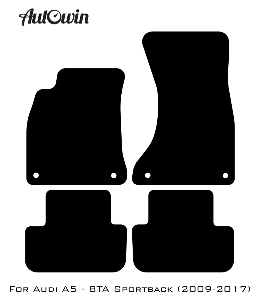 Black Floor Mats for Audi A5 - 8TA Sportback (2009-2017) | No Steps - AutoWin